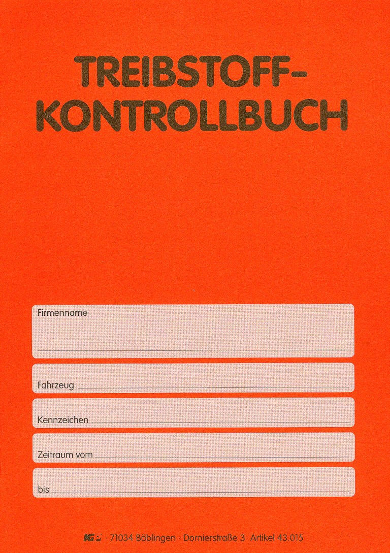 Treibstoff-Kontrollbuch