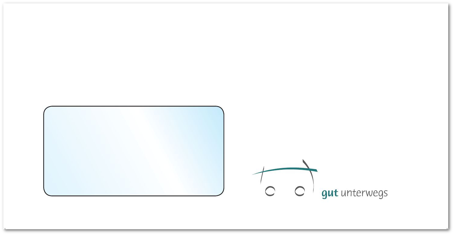 Briefhülle DIN lang mit Fenster, weiß, Haftklebung