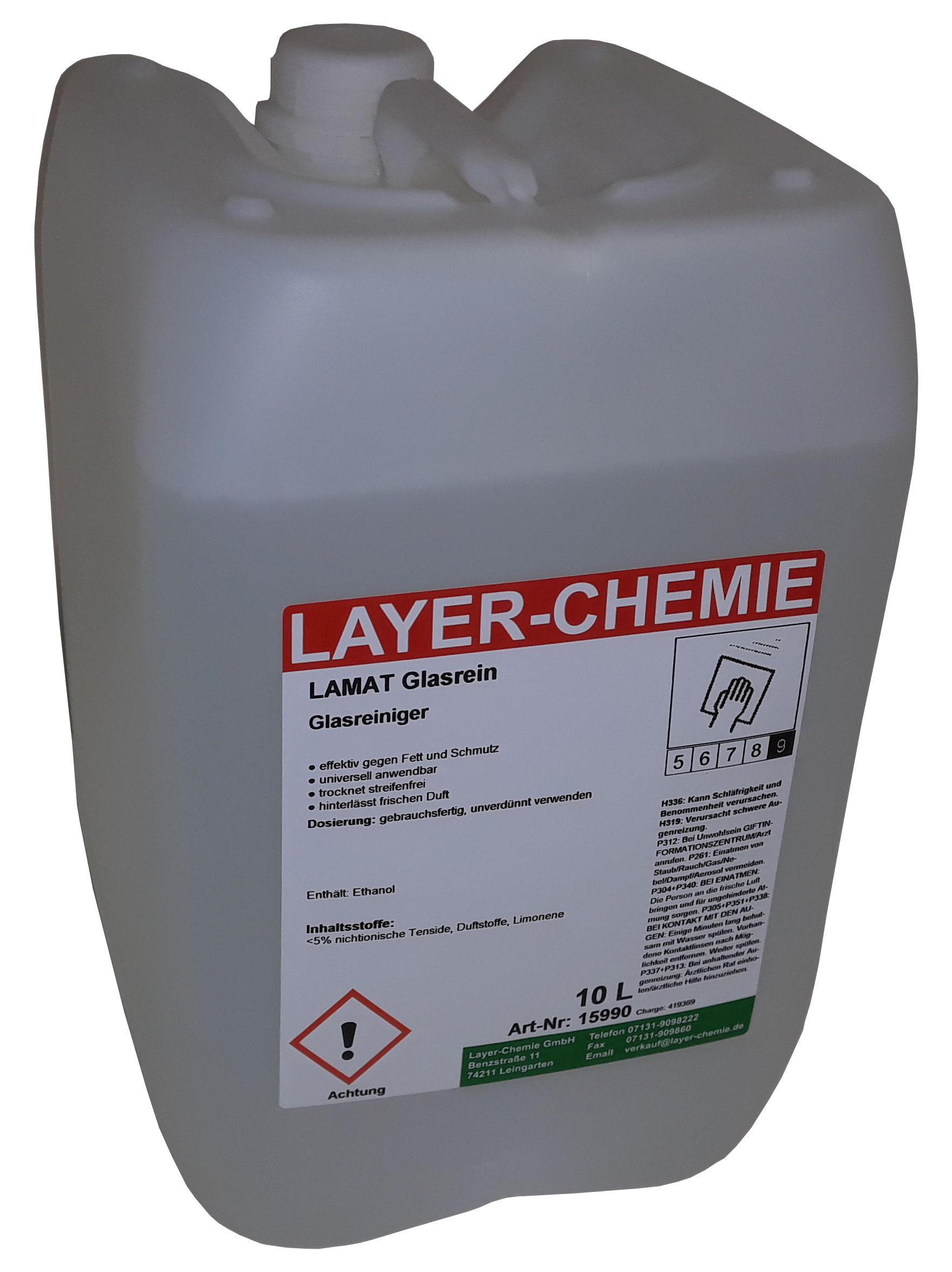 LAMAT Glasreiniger 10 Liter Kanister